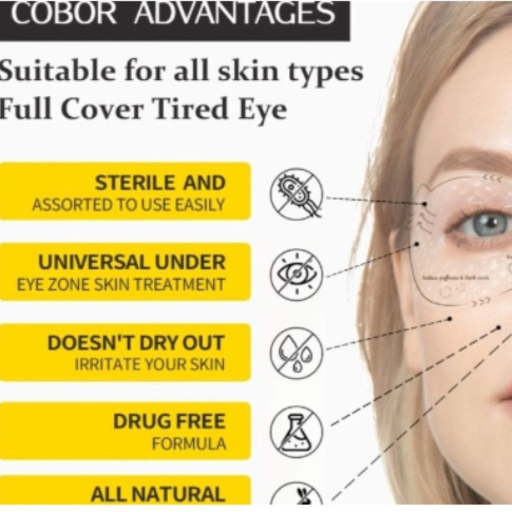 NIB Cobor Around the eye mask with collahen,  soft and smoothing. 16 pairs